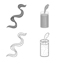 Vector illustration of protein and sea symbol. Set of protein and natural vector icon for stock.