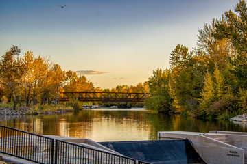 Autumn Day at Sunset