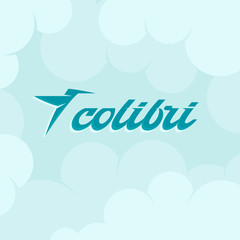 Colibri logo. Bird icon design