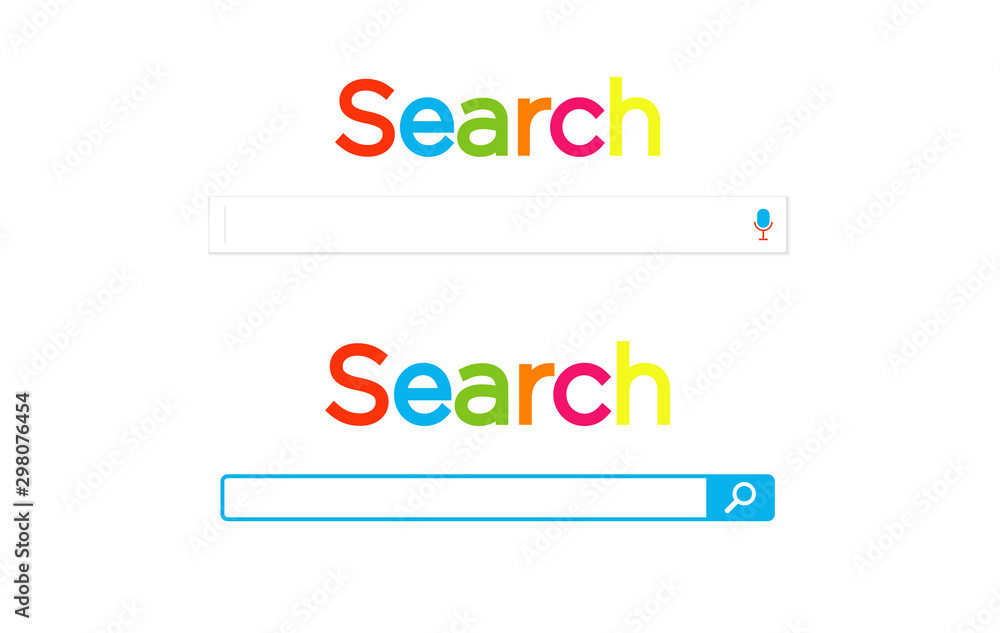 Poster web search bars. search bar element for design