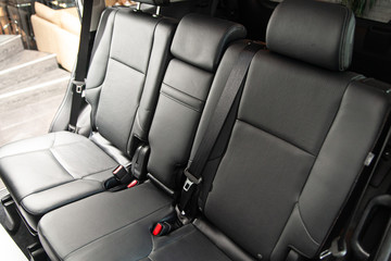 Leather back seats