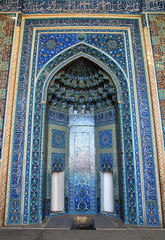 Interior of Jameh mosque. Yazd, Iran.