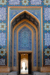 Portal of Jameh mosque. Yazd, Iran.