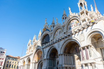 Fototapeta na wymiar Fragment of the roof. St. Mark's Basilica (Basilica di San Marco). Travel photo. Venice. Italy. Europe.