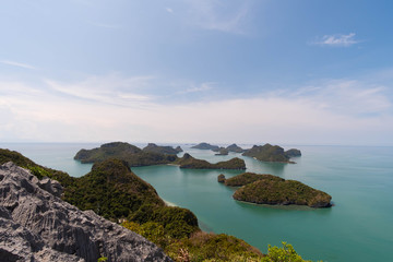 Top view of Angthong national marine park, Koh Samui, Suratthani, Thailand.
