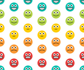 Seamless pattern with Rating satisfaction. isolated on white background