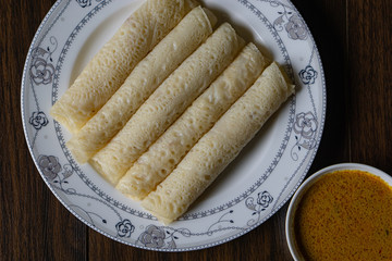 Traditional Malaysian pancake called 