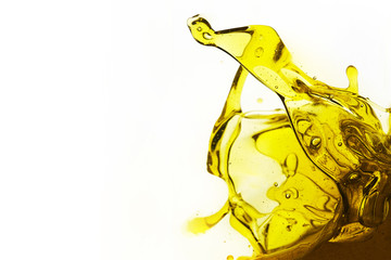 Yellow Oil Wave on a white background