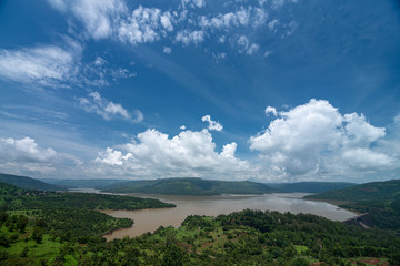 Panorama of Koyna lake Backwaters,Maharashtra,India