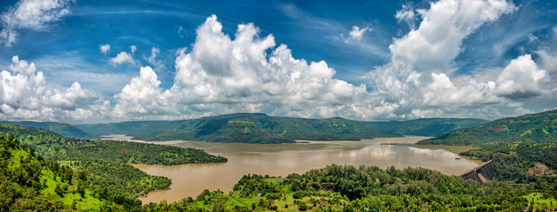 Panorama of Koyna lake Backwaters,Maharashtra,India