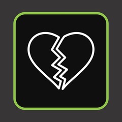 Heart Break Icon For Your Design,websites and projects.