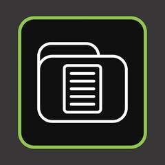 Fototapeta premium Document Folder Icon For Your Design,websites and projects.