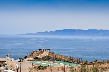 Fototapeta na wymiar Panoramic View OF Quemado Ocean, Hoceima City, Morocco