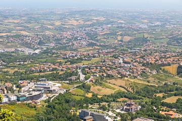 Fototapeta na wymiar San Marino Aerial View