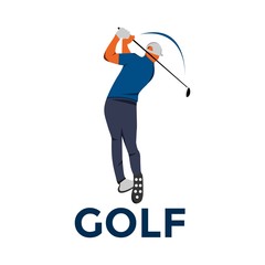 golfer vector, golf player vector logo