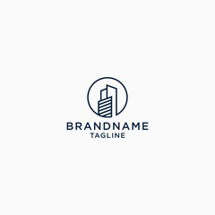 Fototapeta premium Building Logo Icon Design Template. Apartment, Construction, Modern Vector Illustration