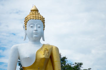 Buddha statue in Phra That Doi Kham temple at Chiang mai, Thailand