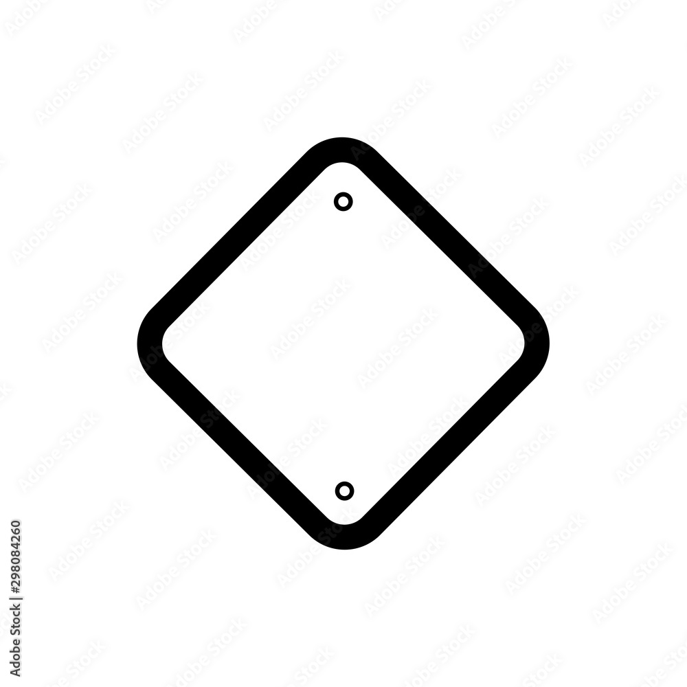 Poster warning vector icon in modern design style for web site and mobile app
