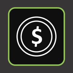  Dollor Coin Icon For Your Design,websites and projects.