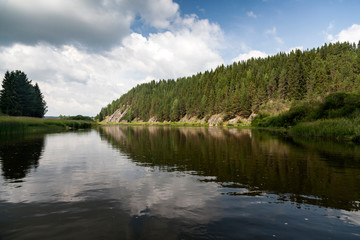 lake in forest