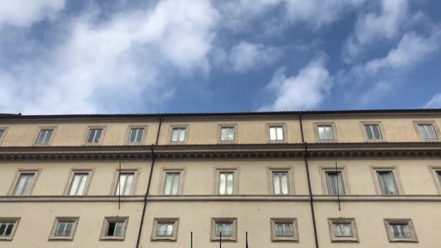 facade of Palazzo Chigi in Rome, home of the Prime Minister and the Italian government