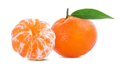 Tangerine mandarin fruit isolated on white background