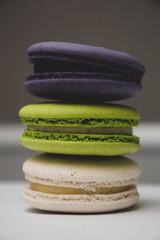 macaroons on white background