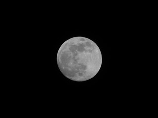 Full moon photographed in Salzburg, Austria