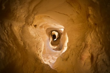 Rock tunnel in the desert