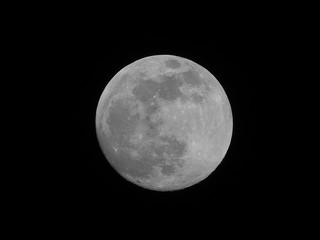 Full moon photographed in Salzburg, Austria