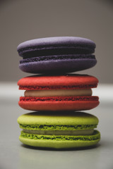 colorful macaroons isolated on white background
