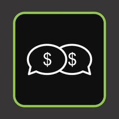 Dollar Conversation Icon For Your Design,websites and projects.