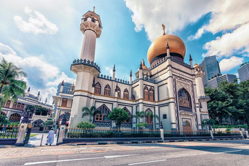 Sultan mosque in Singapore city - Powered by Adobe