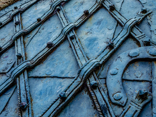 Old Gate made of wrought iron, on Moenchsberg, Salzburg, Austria