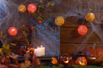 Obraz na płótnie Canvas Halloween background, pumpkins