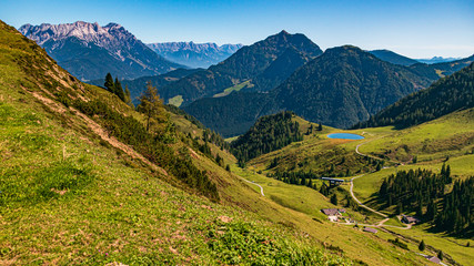 Obraz premium Beautiful alpine view at Fieberbrunn, Tyrol, Austria