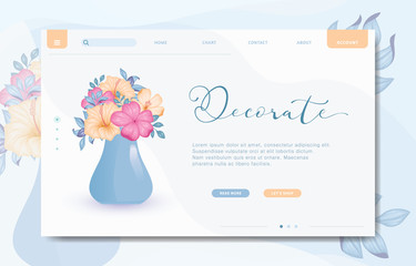 Modern design concept of personal branding for banner and website