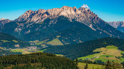 Beautiful alpine view at Fieberbrunn, Tyrol, Austria