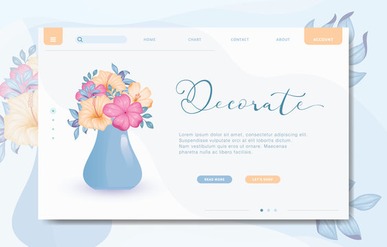 Modern design concept of personal branding for banner and website