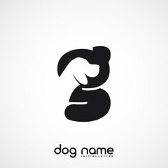 Initial Letter G Dog Logo And Icon Name Dog Design Vector.