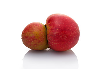 Doppelter roter Apfel