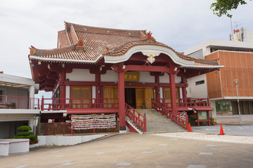 Exterior view of Shuri Kannondo shrine in Okinawa, Japan