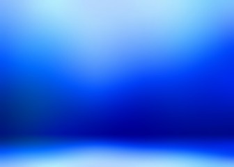 Blue intensive gradient room abstract 3d background. Magical studio.