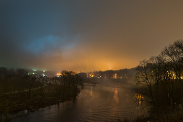 Obraz premium night over river