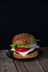 hamburger isolated on white background