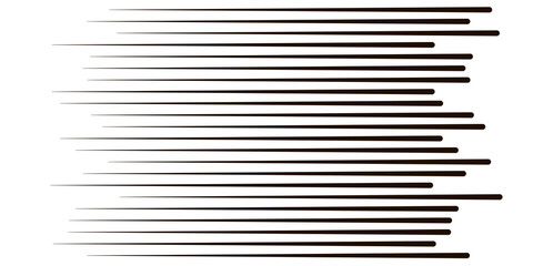 Speed lines. Black vector lines on white background. Vector template for web and graphic designs.