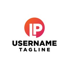 Initial letter lp logo template design vector
