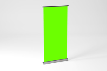 Rollup Ad Banner Mockup - 3d rendering