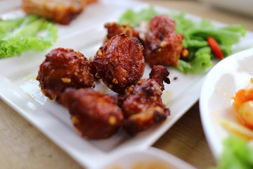 Fried chicken on a plate