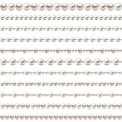 Glamour seamless Borders on white Background. Vector.